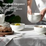 22 oz white ceramic bowl set (4 pieces) - Image 3